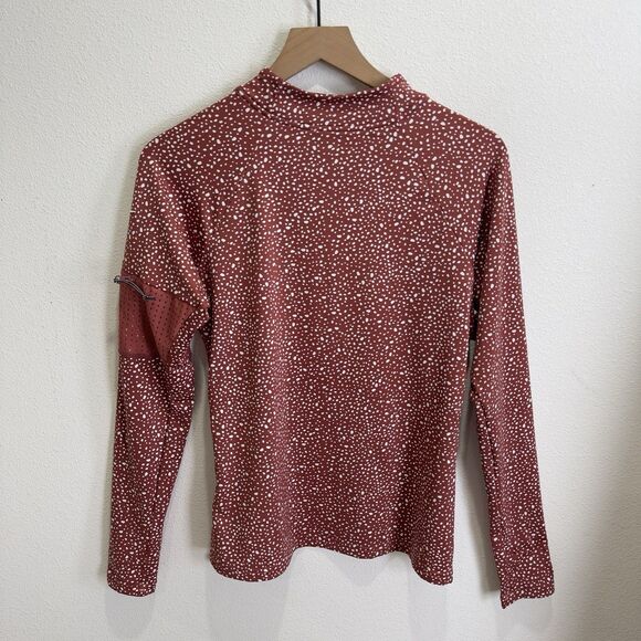 Nike Rash Guard Top Womens Large Brown Speckled Long Sleeve Nike Swim Beach Surf - Picture 8 of 16
